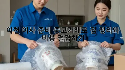 이천 이사 준비: 중고거래로 짐 정리와 비용 절감하기